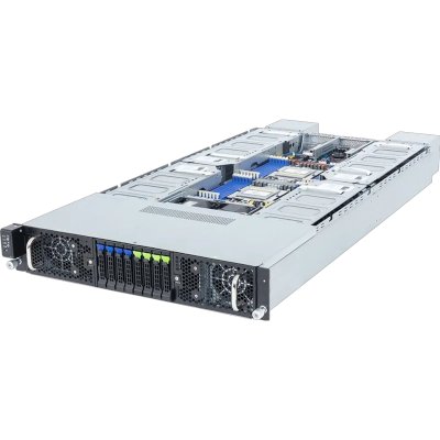 Серверная платформа Gigabyte Server Platform G294-Z43/2U/2xAMD (9004/9005)/2xHS/24xDIMM/4xSFF NVME/SAS/SATA + 4xSFF SATA/SAS/16xGPUs SS/2x10GbE/16xFHFL + 2xLP/2x3000W/Rails/1Y