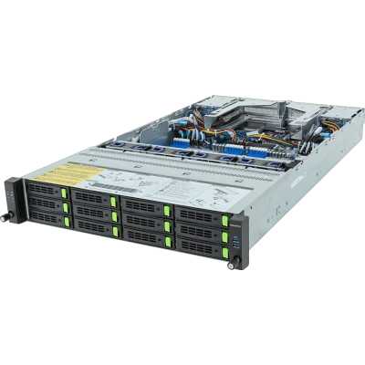 Серверная платформа Gigabyte Server Platform R283-Z94 Rev.3x / 2U / 2xAMD (9004/9005) / 2xHS / 24xDIMM / 12xLFF NVME/SAS/SATA + 4xSFF SATA/SAS + 3xM.2 PCIe Gen3 / 2x1GbE / 2xOCP 3.0 / 2xFHHL / 2x1600W / Rails / 1Y