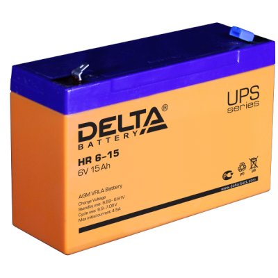 Батарея для ИБП Delta HR 6-15 (6V 15Ah)