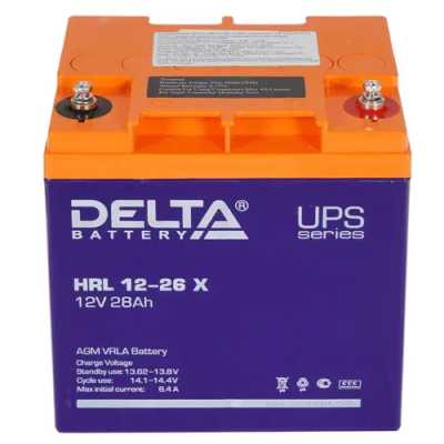 Аккумуляторная батарея Delta HRL 12-26 X напряжение 12В, емкость 28А·ч (165х125х175мм)