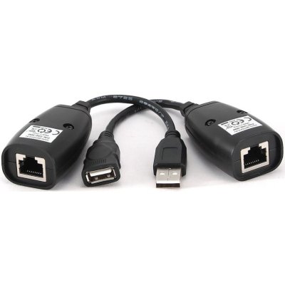 Кабель Gembird USB 2.0 удлинительный AM/AF/RJ45Fx2 по витой паре