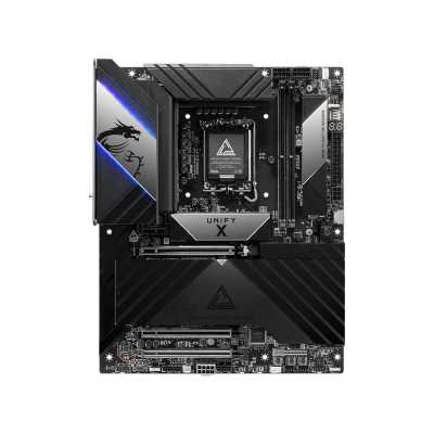 Материнская плата MSI MEG Z890 UNIFY-X, LGA1851, Intel Z890, 2xDDR5, 6xSATA, 6xM.2, 3xPCIe 5.0 x16, 1xPCIe 4.0 x1, 2xThunderbolt 4, 1x 5Gb LAN, 11xUSB (3xType-C), 3x3.5 мм, 7.1, ATX