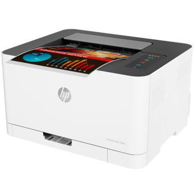 Принтер лазерный HP Color Laser 150nw (4ZB95A), A4, цветной, печ. до 18 стр/мин. (ч/б) до 4 стр/мин. (цвет), 600 x 600 dpi, USB, RJ-45, Wi-Fi, Air Print, Mopria