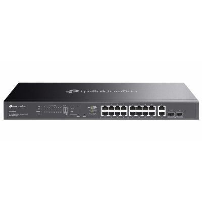 Коммутатор TP-Link Omada ES220GMP, 16×1 Гбит/с PoE+ + 2×1 Гбит/с Uplink + 2×1 Гбит/с SFP, настраиваемый
