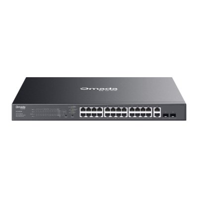 Коммутатор TP-Link Omada ES228GMP, 24×1 Гбит/с PoE+ + 2×1 Гбит/с Uplink + 2×1 Гбит/с SFP, настраиваемый