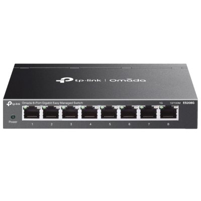 Коммутатор TP-Link Omada ES208G, 8×1 Гбит/с, настраиваемый