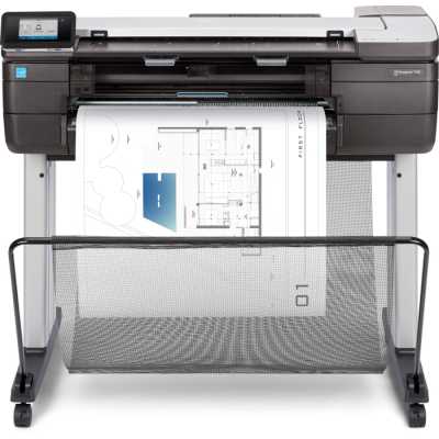 Плоттер струйный HP DesignJet T830 MFP (F9A28D), A1, 24", цветной, печ. A1 за 26 сек., 610 мм, 2400x1200 dpi, Wi-Fi, USB 2.0, Ethernet