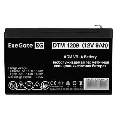 Батарея для ИБП ExeGate ES252438RUS DTM 1209/EXS1290 (12V 9Ah 1234W) клеммы F1