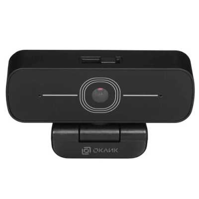 Веб-камера OKLICK OK-C001FH 1920x1080, 30 кадр/с, USB Type-A, микрофон (шумоподавление), универсальное крепление