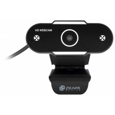 Веб-камера OKLICK OK-C012HD 1280x720, 30 кадр/с, USB Type-A, микрофон, универсальное крепление
