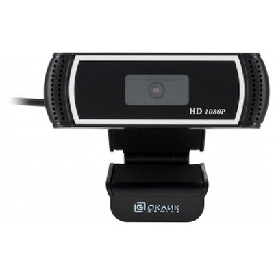 Веб-камера OKLICK OK-C013FH 1920x1080, 30 кадр/с, USB Type-A, микрофон (шумоподавление), универсальное крепление