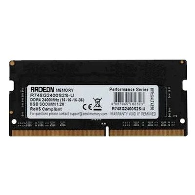 Память DDR4 8GB 2400MHz AMD R748G2400S2S-U Radeon R7 Performance Series RTL PC4-19200 CL16 SO-DIMM 260-pin 1.2В Ret