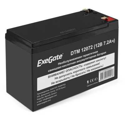 Батарея для ИБП ExeGate EX285952RUS DTM 12072 (12V 7,2Ah, клеммы F1)