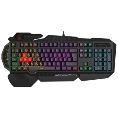 Клавиатура A4Tech B310N черный USB Multimedia for gamer LED (подставка для запястий) кабель 1.8м
