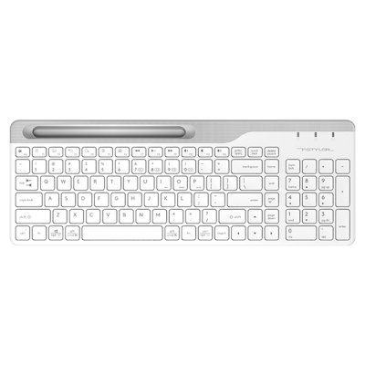 Клавиатура беспроводная A4Tech Fstyler FBK25, USB, Bluetooth/Радиоканал, белый/серый
