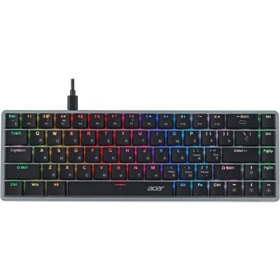 Клавиатура проводная Acer OKW302 (ZL.KBDCC.01C), USB, серебристый