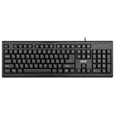 Клавиатура проводная Acer OKW120, USB, черный