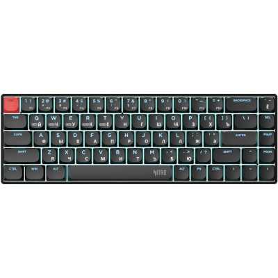 Клавиатура Acer OKR400 гибридная, USB Type-A, Bluetooth, радиоканал, чёрный