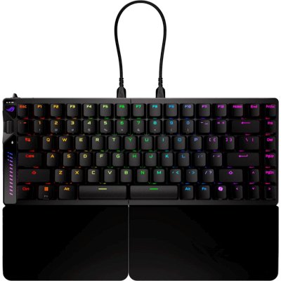 Клавиатура ASUS ROG Falcata Black гибридная, USB Type-A, Bluetooth, радиоканал, чёрный