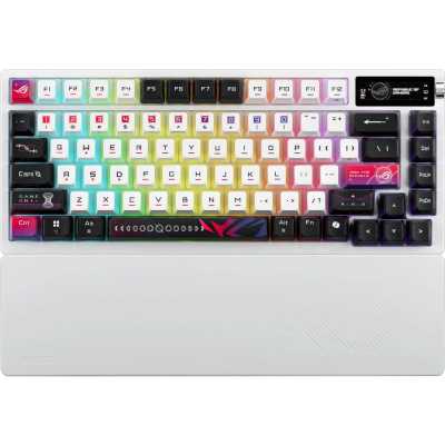 Клавиатура ASUS ROG Azoth X гибридная, USB Type-C, Bluetooth, радиоканал, чёрный
