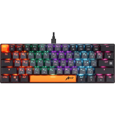 Клавиатура Defender Apex GK-002 механическая черный USB Multimedia for gamer для ноутбука LED (45002