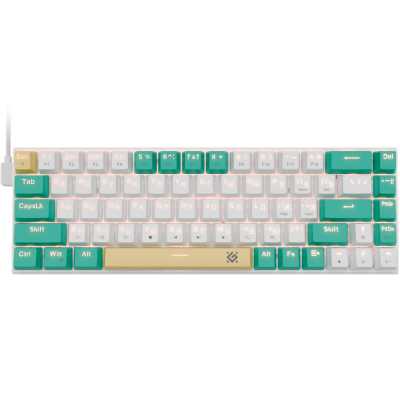 Defender Механическая клавиатура Vexx Pro GK-084 RU,RGB,бел/зел,68кн,красн.св