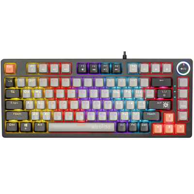 Defender Механическая клавиатура Wildfire GK-213 RU,сер/чер,82кн,TNT розов,1.5м