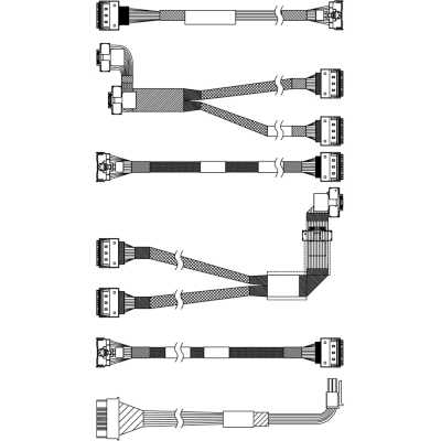 Комплектующие корпусов Lenovo ThinkSystem SR650 V3 2.5" Chassis Front BP1 NVMe Cable Kit