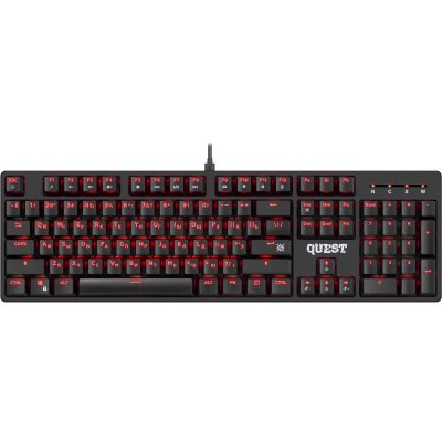 Клавиатура Defender Quest Gk-596 механическая черный USB Multimedia for gamer LED (45596)