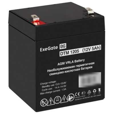 Аккумуляторная батарея ExeGate DTM 1205 (12V 5Ah, клеммы F2)