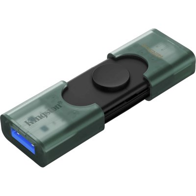 Флеш Диск Kingston 128GB DataTraveler Duo G2 DTDEG2/128GB USB3.0 зеленый/черный