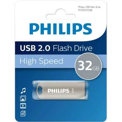 Флешка USB 32Gb PHILIPS IRON 2.0 32Gb, USB 2.0