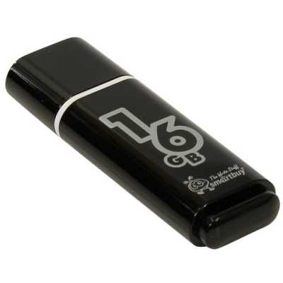 Smartbuy USB Drive 16Gb Glossy series Black SB16GBGS-K