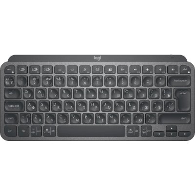 Клавиатура беспроводная Logitech MX Keys Mini (920-010501), USB, Bluetooth/Радиоканал, темно-серый/черный