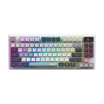 Клавиатура MSI Forge GK600 гибридная, Bluetooth, радиоканал, белый