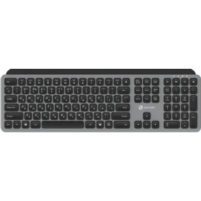 Клавиатура Оклик K859W серый/черный USB беспроводная slim Multimedia (2002136)
