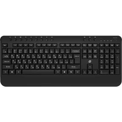 Клавиатура Оклик K257W черный USB беспроводная Multimedia (подставка для запястий) (2070286)