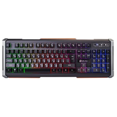 Клавиатура Oklick 717G Black Death проводная, USB Type-A, чёрный/серый