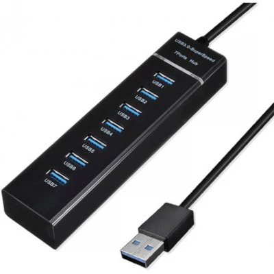 USB-концентратор USB KS-is KS-568 7 x USB 2.0 F в USB 3.0 Type A M с БП