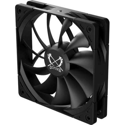 Кулер для корпуса/ Case Cooler Scythe Kaze Flex II 120 (120x120x26mm, 4-pin PWM, 90.28CFM, 36.2dBA, 2000RPM, Black)