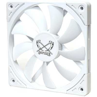 Кулер для корпуса/ Case Cooler Scythe Kaze Flex II 120 Slim White (120x120x15mm, 4-pin PWM, 48CFM, 27.8dBA, 1800RPM, White)