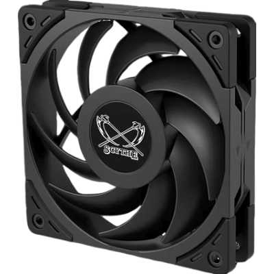 Кулер для корпуса/ Case Cooler Scythe Wonder Tornado 120 (120x120x26mm, 4-pin PWM, 75.17CFM, 35.57dBA, 2500RPM, Black)