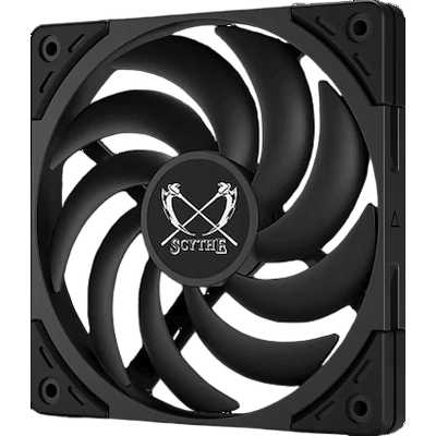 Кулер для корпуса/ Case Cooler Scythe Wonder Tornado 120 Slim (120x120x15mm, 4-pin PWM, 34.31CFM, 26.36dBA, 2000RPM, Black)