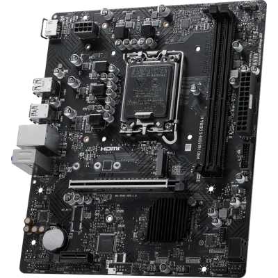 Материнская плата MSI PRO H610M-S DDR4 II, LGA1700, Intel H610, 2xDDR4, 2xSATA, 1xM.2 PCIe 3.0, 1xPCIe 4.0 x16, 1xPCIe 3.0 x1, 1xHDMI, 1x 1Gb LAN, 2xUSB 3.2 Gen1, 4xUSB 2.0, 3x3.5 мм, 7.1, microATX
