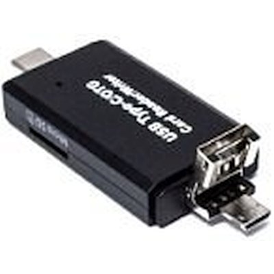 Адаптер карт-ридер  USB/microUSB/USB C на SD/T-Flash KS-is (KS-353)