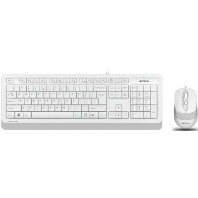 Комплект клавиатура+мышь A4Tech FStyler F1010 проводной, USB, 1600 DPI, белый/серый