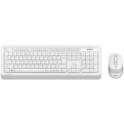 Комплект клавиатура+мышь A4Tech FStyler FG1010 беспроводной, USB, 2000 DPI, белый/серый
