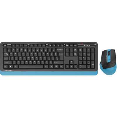 Комплект клавиатура+мышь A4Tech FStyler FG1035 беспроводной, USB, 2000 DPI, чёрный/синий