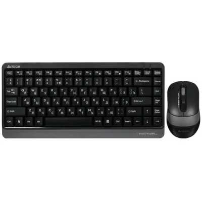 Комплект клавиатура+мышь A4Tech FStyler FG1110 беспроводной, USB, 2000 DPI, чёрный/серый