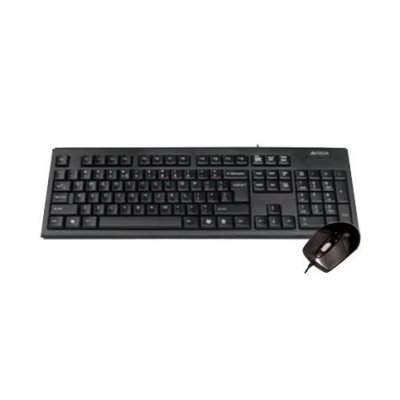 Комплект клавиатура+мышь A4Tech KRS-8372 проводной, USB, 1200 DPI, чёрный